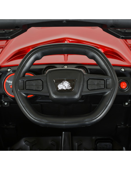 Акумулаторен джип 5588 Fast utv червен металик