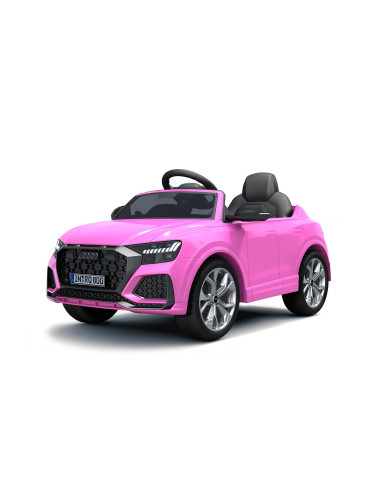 Електрическа кола AUDI RSQ8,EVA гуми,кож.с, розова