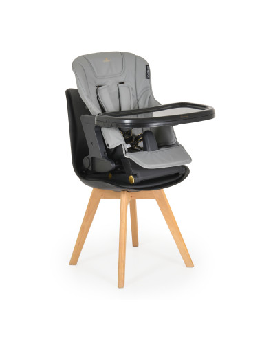 Детски стол за хранене Tiramisu 2 в 1 сив