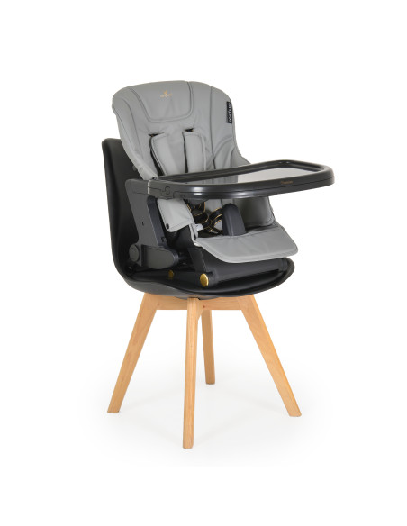 Детски стол за хранене Tiramisu 2 в 1 сив